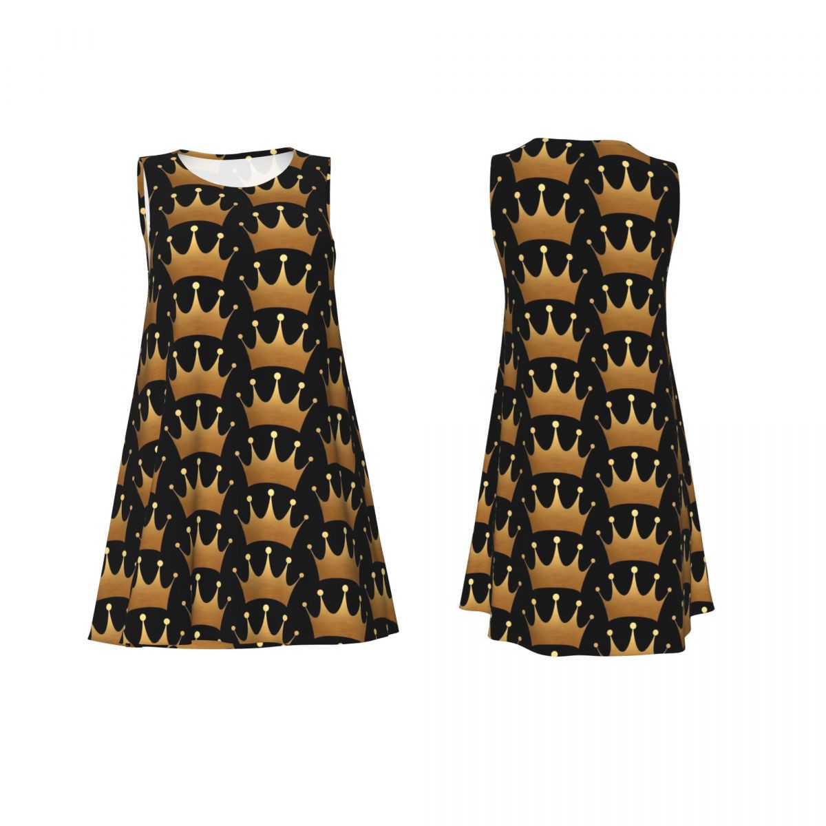 Queen Print Dress Gold Crown P - огляд і ціна Queen Street Fashion